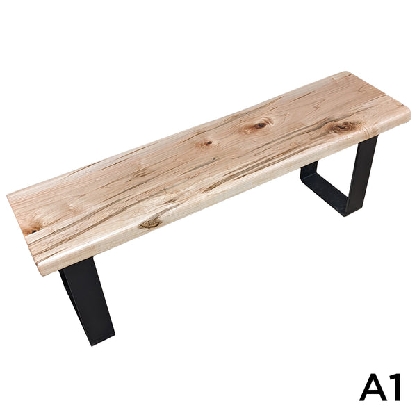 Live Edge Ambrosia Maple Bench (A1) - 47 L x 12 W x 18 H (Final Sale)