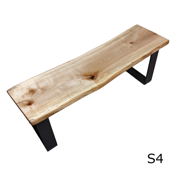 Live Edge Spalted Maple Bench (S4) - 43 L x 12 W x 18 H (Final Sale)