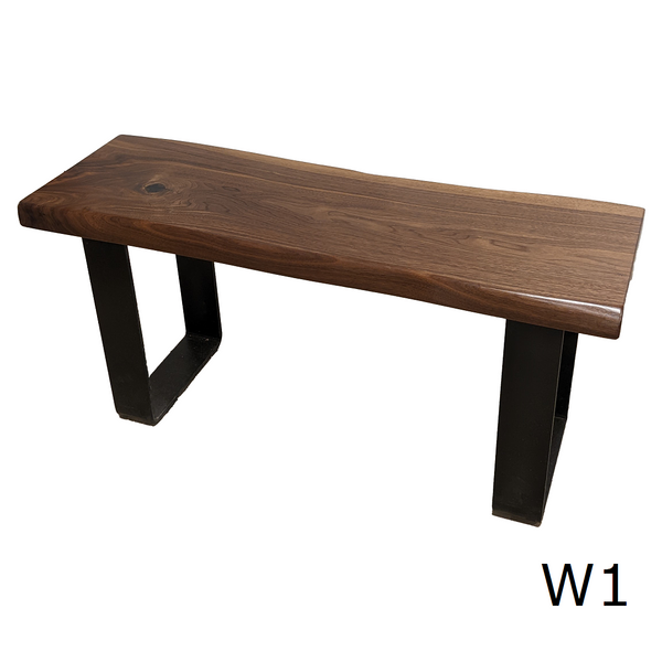 Live Edge Walnut Bench (W1) - 36 L x 12 W x 18 H (Final Sale)