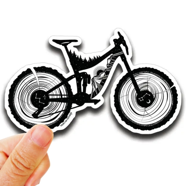 sticker mountainbike Mountain Bike Vinyl Sticker by Mountain Mornings at Maker House Co