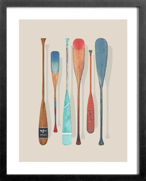Vintage Paddle Designs Art Print by Manmade Art at Maker House Co.