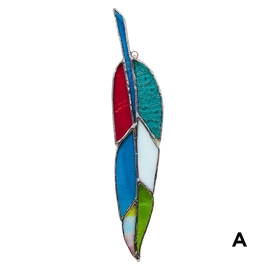 Stained Glass Feather - Multi Colour