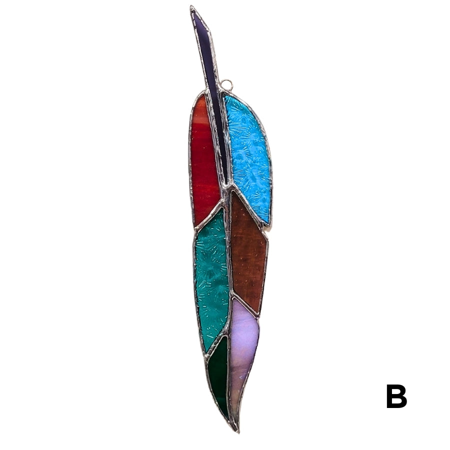 Stained Glass Feather - Multi Colour