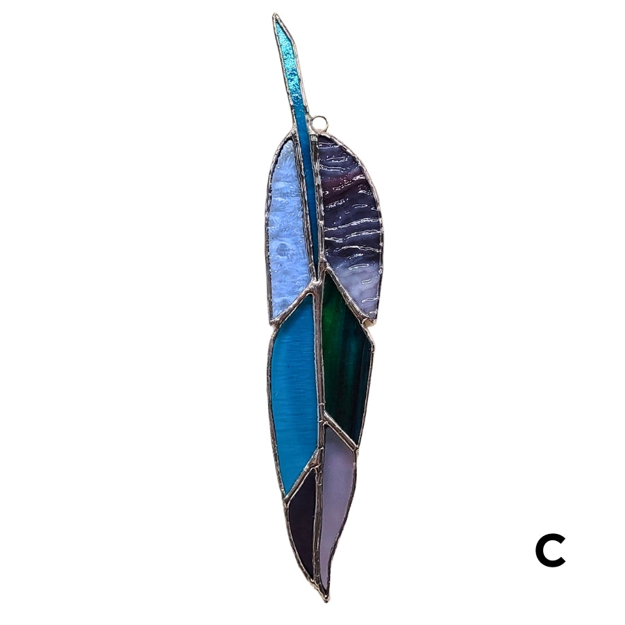 Stained Glass Feather - Multi Colour
