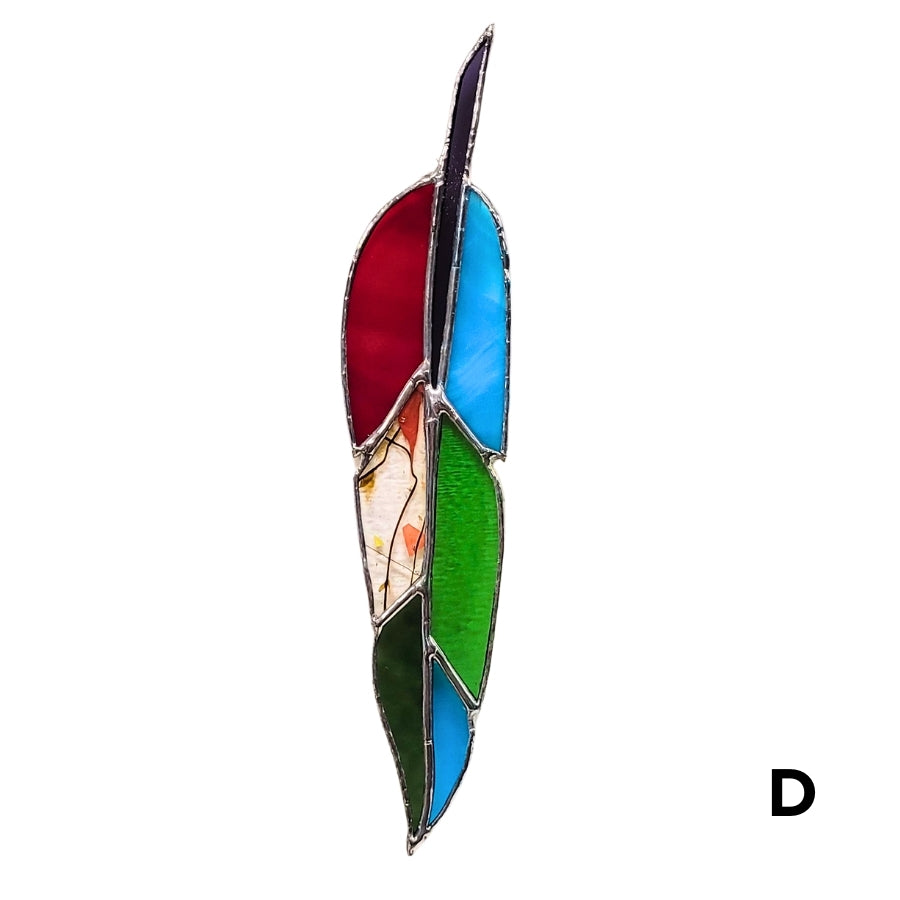 Stained Glass Feather - Multi Colour