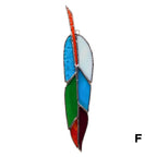 Plume en vitrail - Multicolore