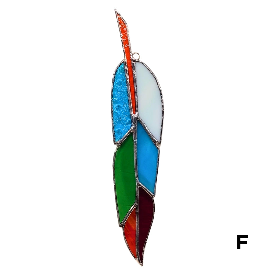 Stained Glass Feather - Multi Colour