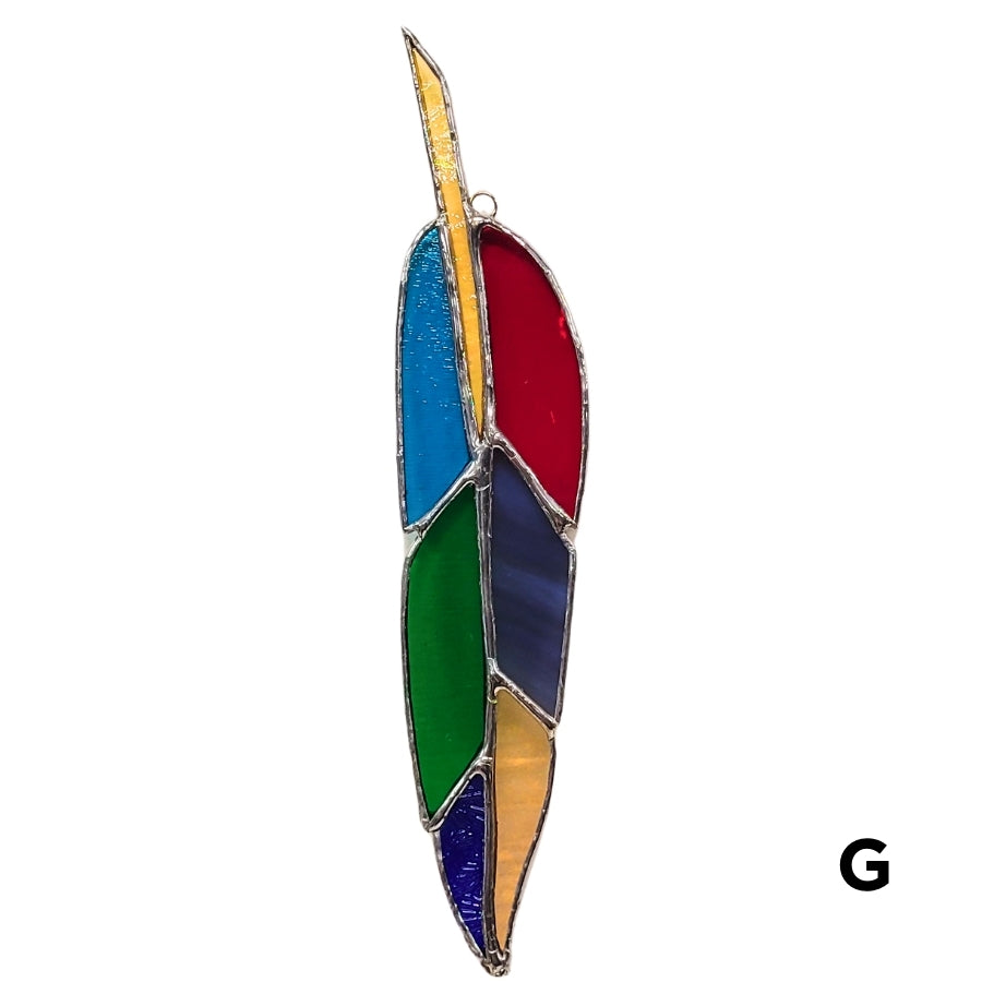 Stained Glass Feather - Multi Colour