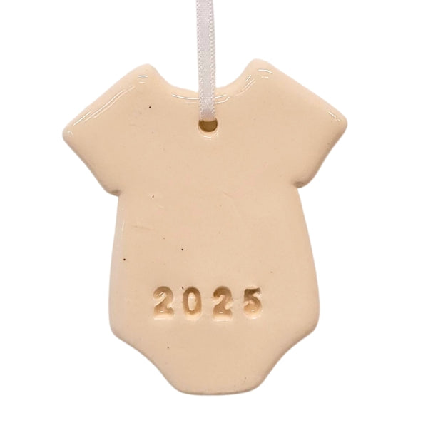 2025 Onesie Baby Ceramic Ornament