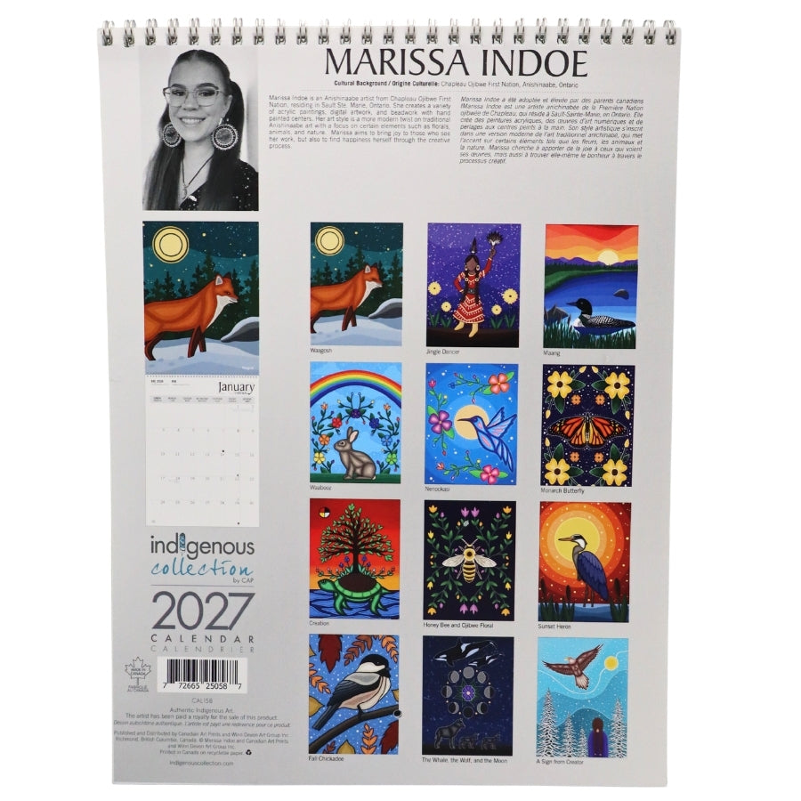 Calendrier Marissa Indoe 2027