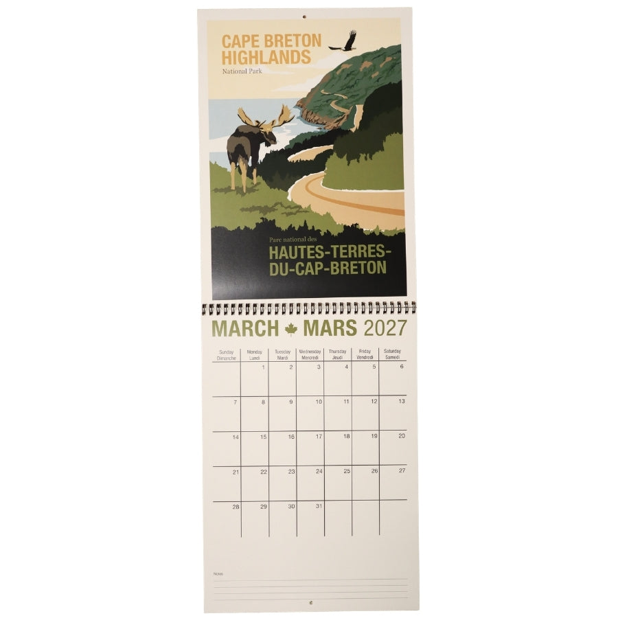 Calendrier mural Parks Canada Vintage 2026