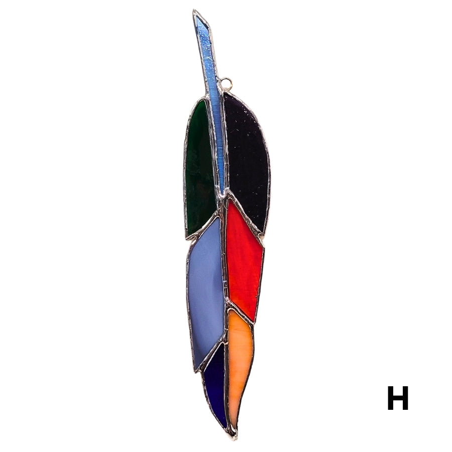 Stained Glass Feather - Multi Colour