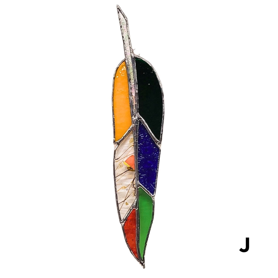 Stained Glass Feather - Multi Colour