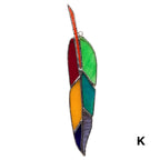Plume en vitrail - Multicolore