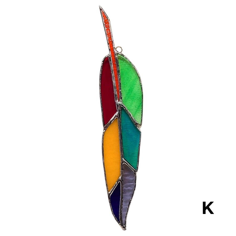 Stained Glass Feather - Multi Colour