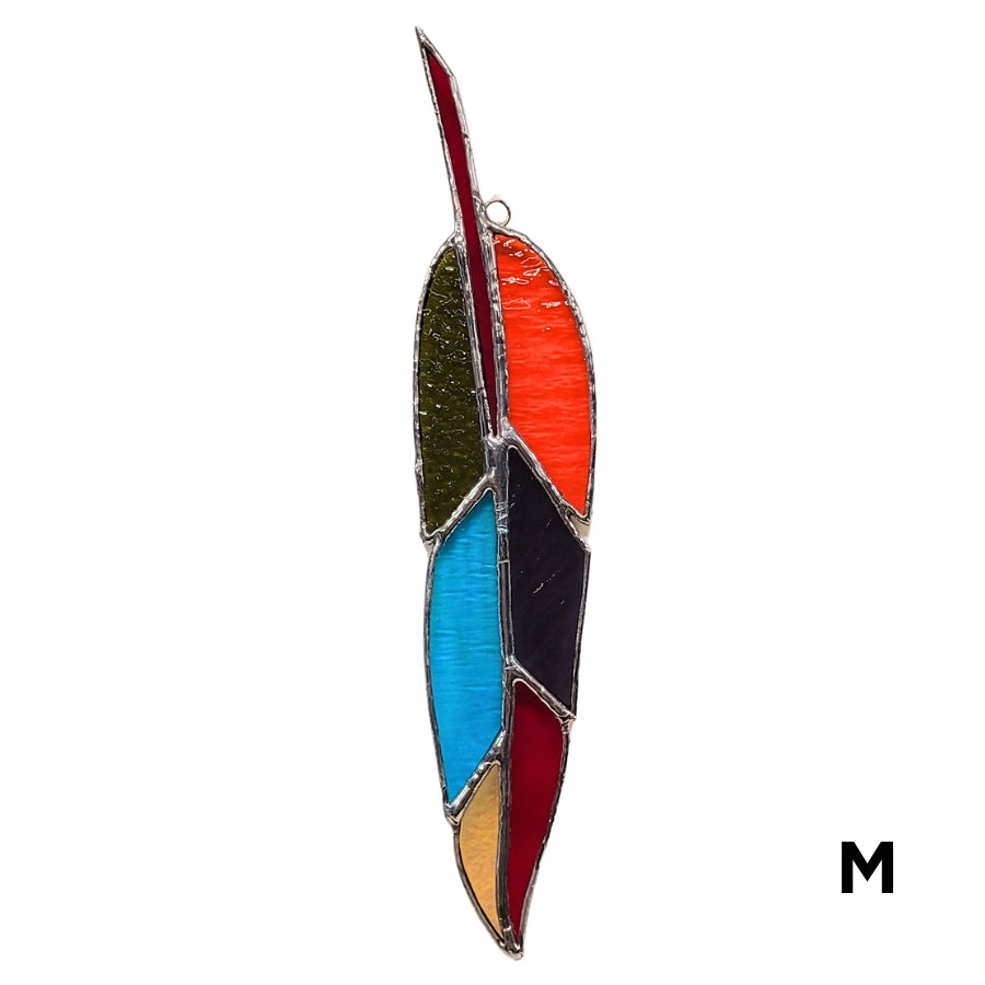 Stained Glass Feather - Multi Colour
