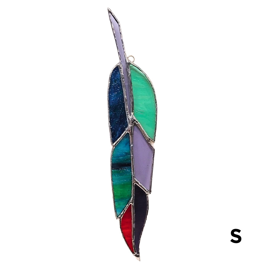 Stained Glass Feather - Multi Colour