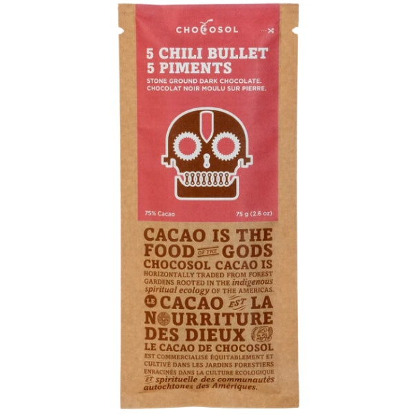 5 Chili Bullet Chocolate Bar