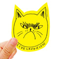 Vivre rire amour Kitty Sticker