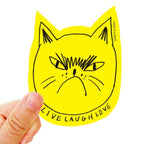Vivre rire amour Kitty Sticker