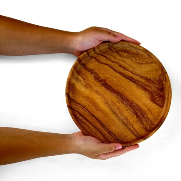 Assiettes en bois d'acacia