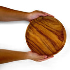 Assiettes en bois d'acacia