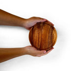 Assiettes en bois d'acacia