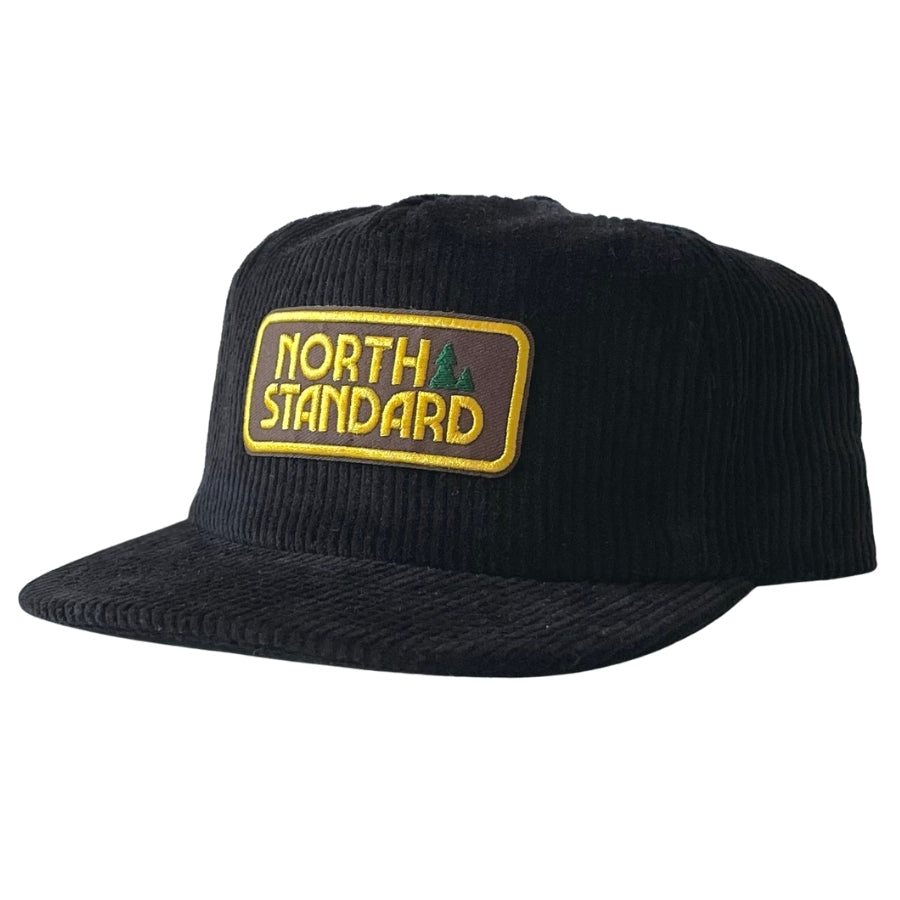 Adult Cord Snapback Hat - Black w/Woodlands