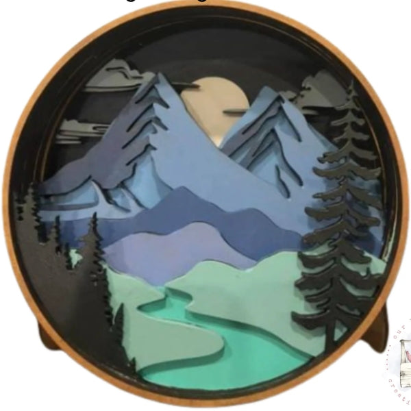 Paint By Layer Shadow Box DIY Kit - Adventure Awaits
