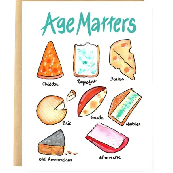 Age Matters Cheese Birthday Card
