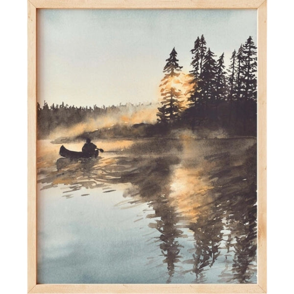 Aquarelle « Un moment sur le lac » (28 cm x 35 cm)