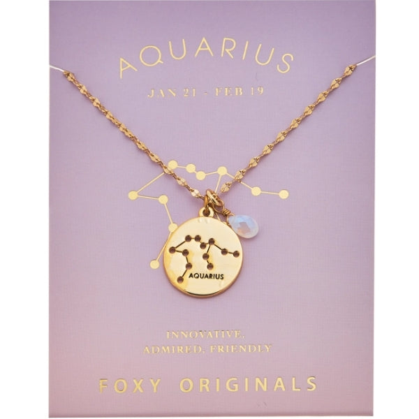 Stargazer Astrology Charm Necklace - Gold