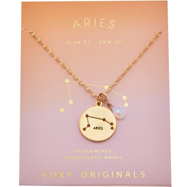Stargazer Astrology Charm Necklace - Gold