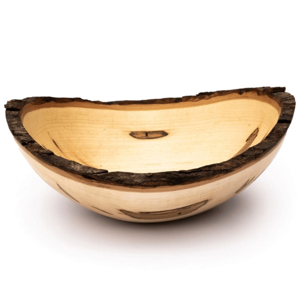 Bol en bois - Érable rouge avec bord en écorce
