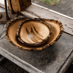 Bol en bois - Érable rouge avec bord en écorce