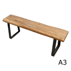Live Edge Ambrosia Maple Bench (A3) - 48" L x 11.5" W x 18" H (Final Sale)