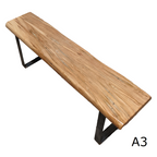Live Edge Ambrosia Maple Bench (A3) - 48" L x 11.5" W x 18" H (Final Sale)