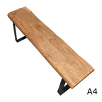 Live Edge Ambrosia Maple Bench (A4) - 49" L x 10.5" W x 18" H (Final Sale)