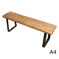 Live Edge Ambrosia Maple Bench (A4) - 49" L x 10.5" W x 18" H (Final Sale)