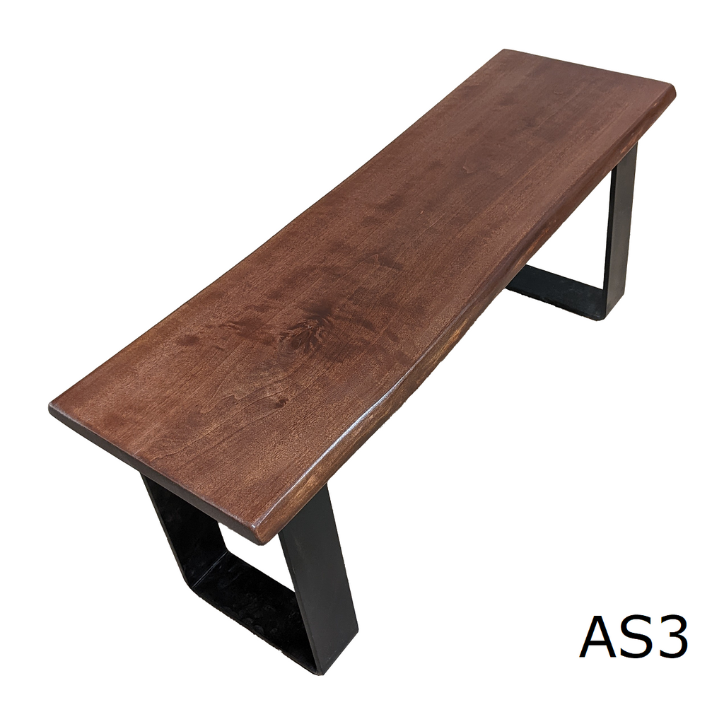 Live Edge Ash Wood Bench (AS3) - 40" L x 13" W x 18" H (Final Sale)