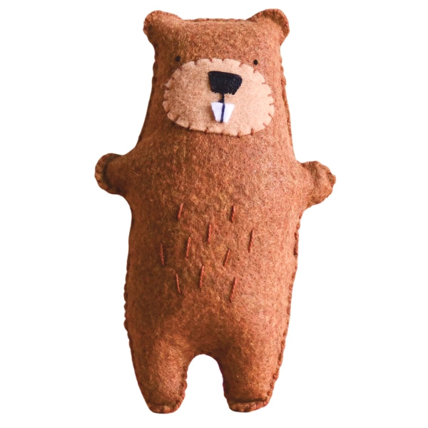 Bernice Beaver Felt Stuffed Animal