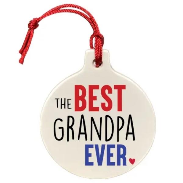 Best Grandpa Ever Ceramic Ornament