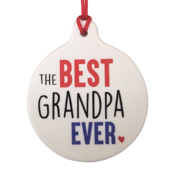 Best Grandpa Ever Ceramic Ornament