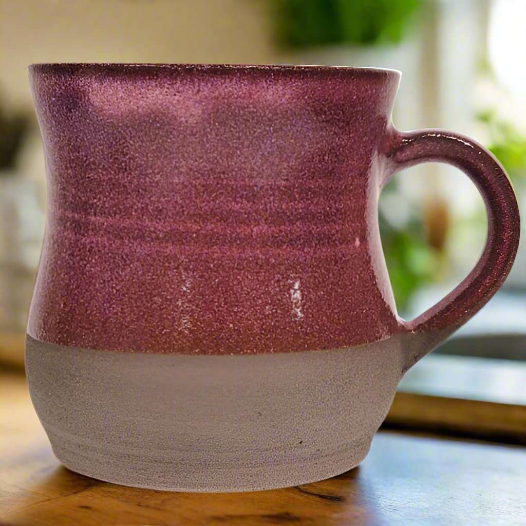 Black Clay Mug - Pink