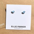 Ceramic Stud Earrings - Blue Birdies