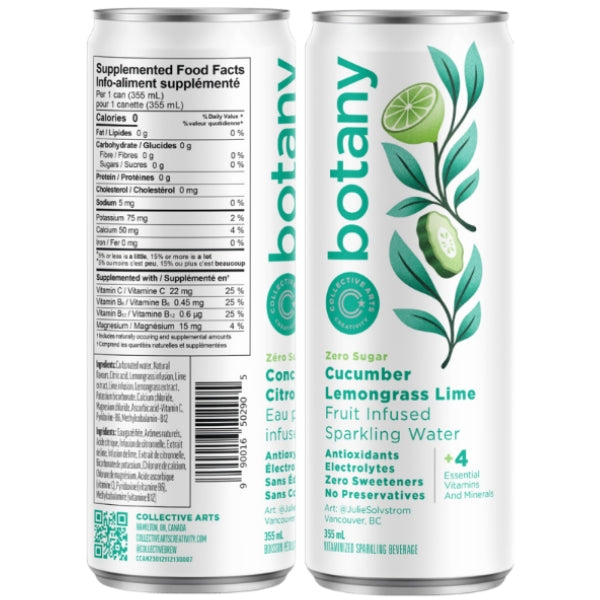 Botany Fruit Infused Water - Cucumber Lemongrass Lime