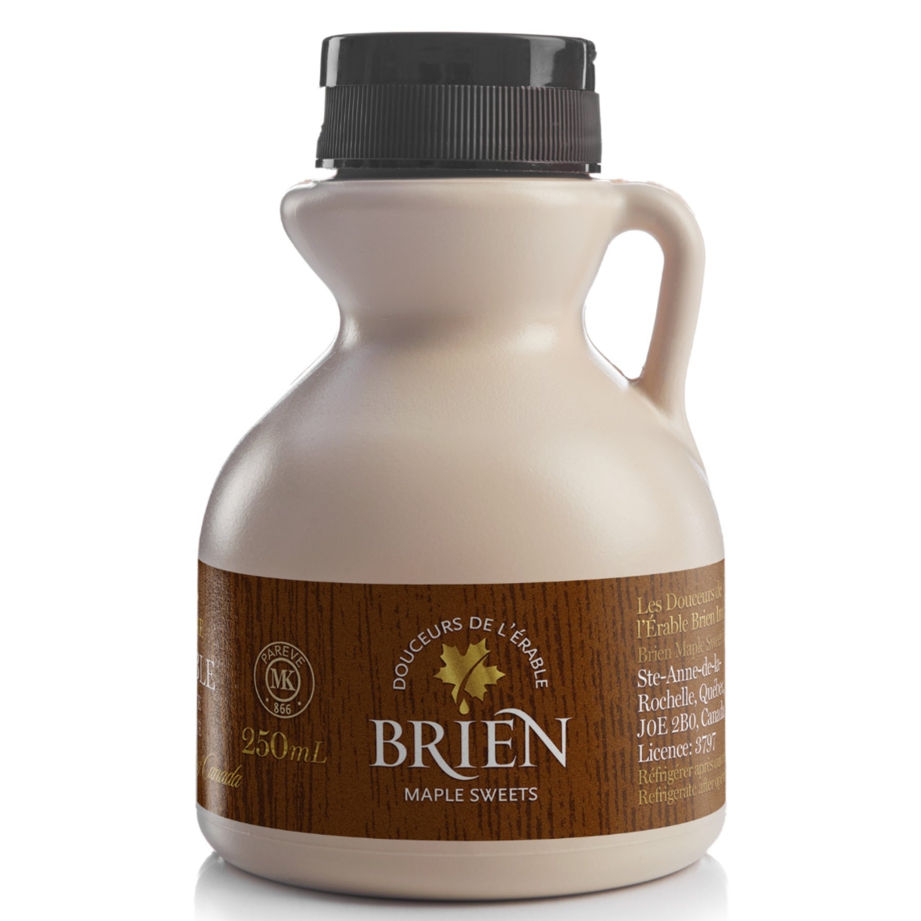 Pure Maple Syrup Jug 250ml Dark