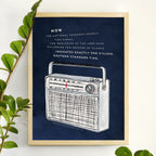 CBC Radio Print in a frame on the wall with plants