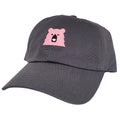 Adult Camp Hat - Charcoal w/ Lil Pink Bear