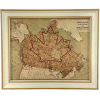 Canada Stitched Maple Leaf Map (8" x 10")